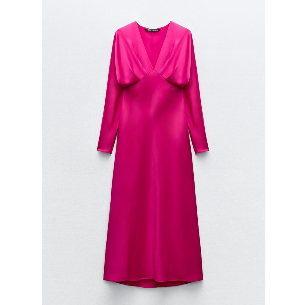 Zara Pink Midi Dress - Picture 4 of 9